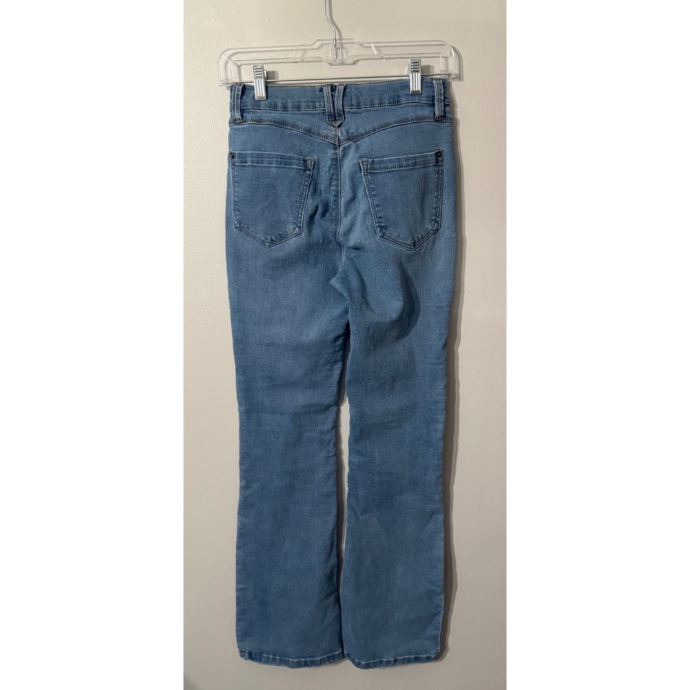 Curve Appeal High Rise Flare Jeans Size 2/26 Light Wash Stretch‎ - Picture 3 of 10